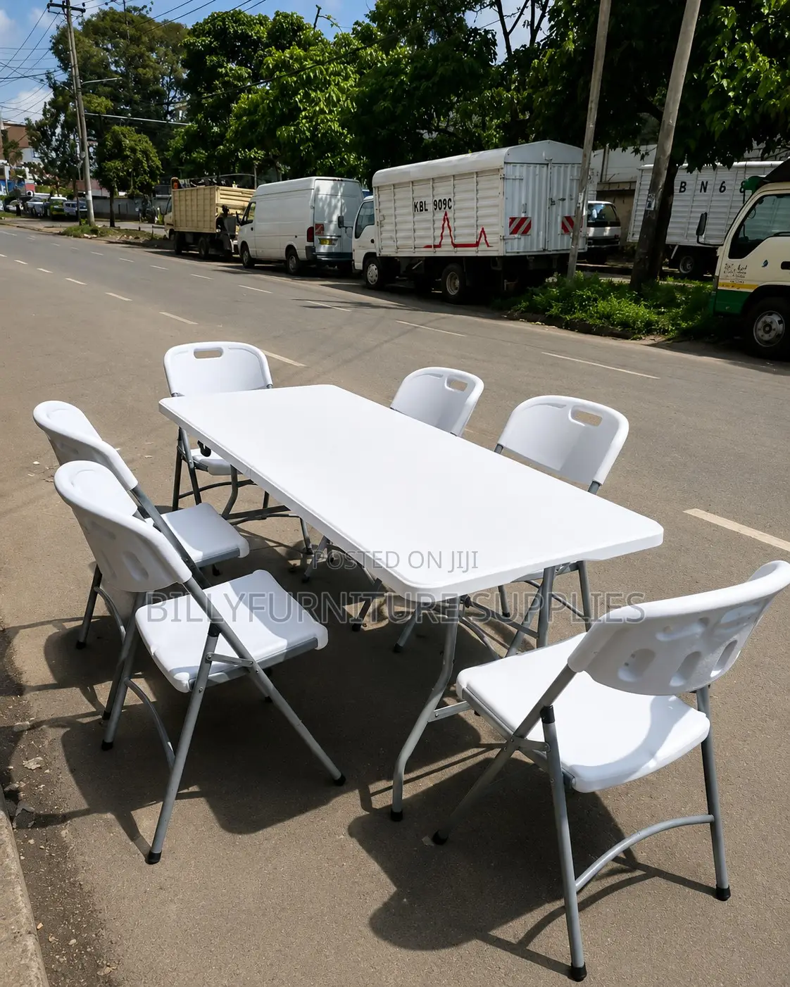 6 Seater Folding Table Chairs Nairobi | Training Furniture