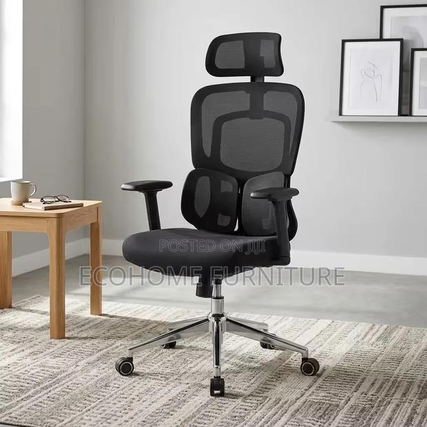 Ergonomic Office Chair | Mesh High Back Chair With Headrest - thumbnail 2
