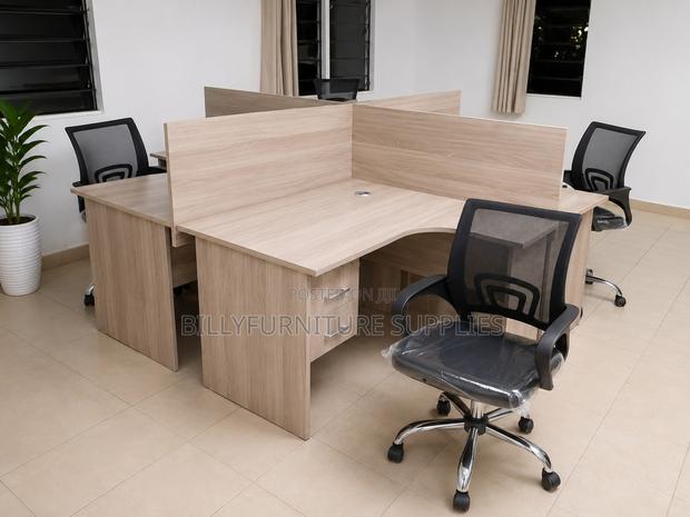 4 Way Workstation Nairobi | Modern Office Partition Desks