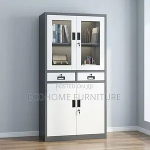 Office Cabinet | Glass Door Filing Storage Cabinet