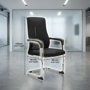 Visitor Chair | Black Mesh Office Reception Chair