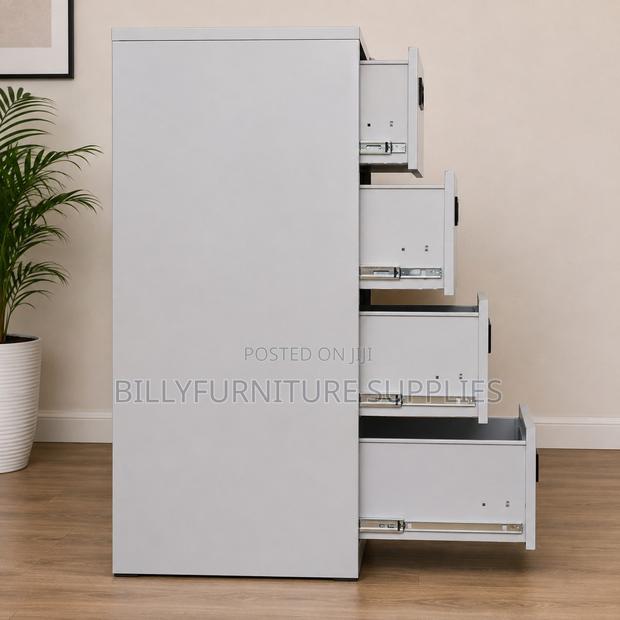 Modern 4 Drawer Steel Filing Cabinet Nairobi | Secure Office Storage - thumbnail 2