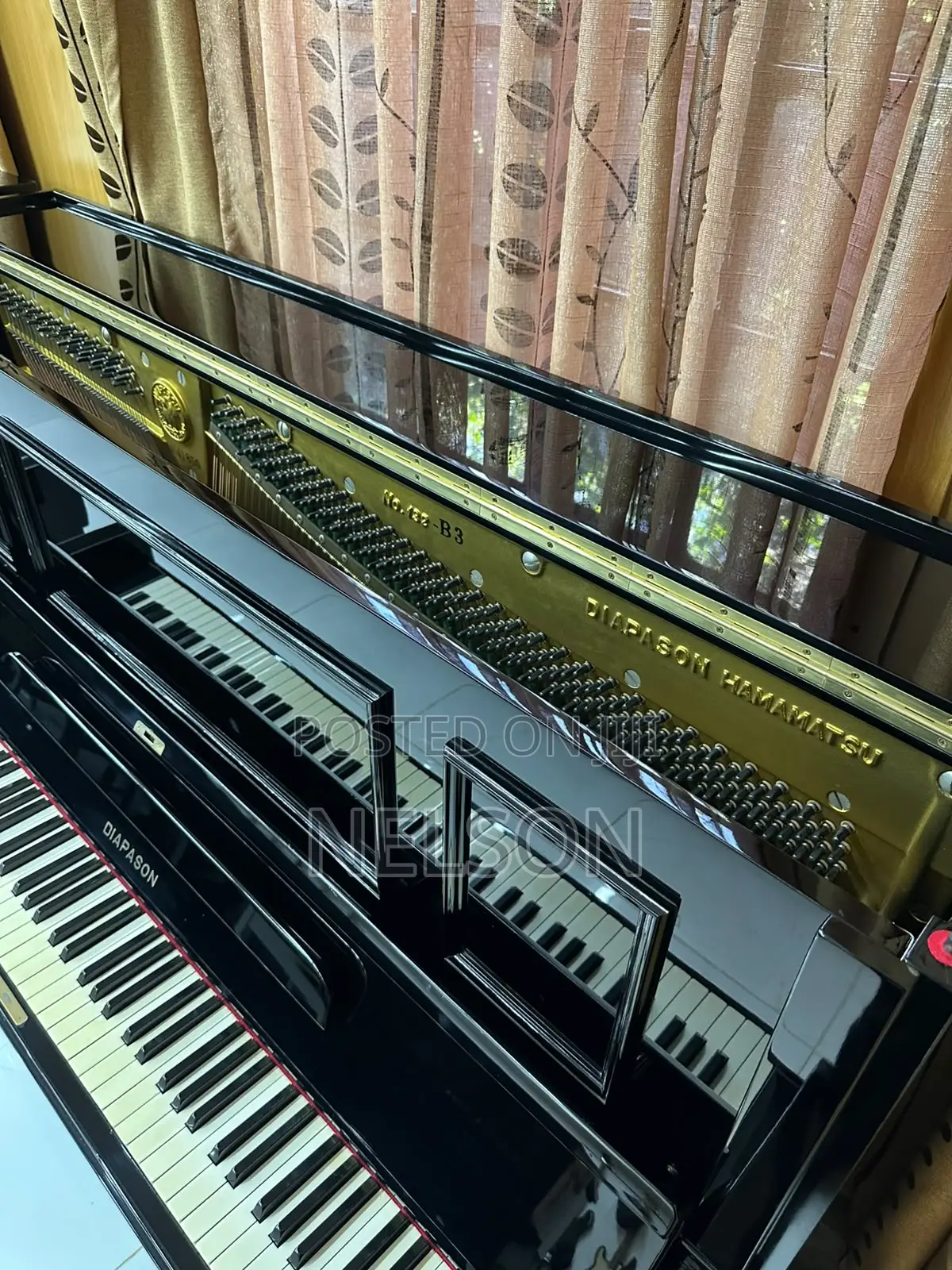 Diapason No122 B3 With Real Ivory Keys Upright Piano