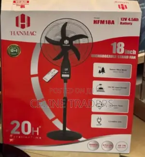Reachargeable Hanmac 18 Inches Standing Fan