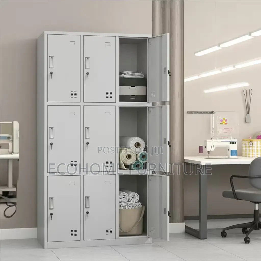 Office Locker | 9 Door Steel Staff Storage Cabinet