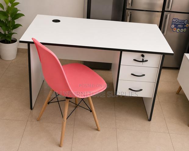 Modern 3-Drawer Office Desk Nairobi | Compact Lockable Workstation - thumbnail 2