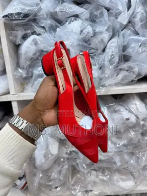 Stylish Pointed-Toe Slingback Low Block Heels Size 37-42