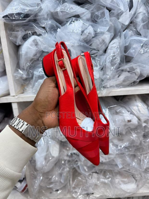 Stylish Pointed-Toe Slingback Low Block Heels Size 37-42 - thumbnail 2