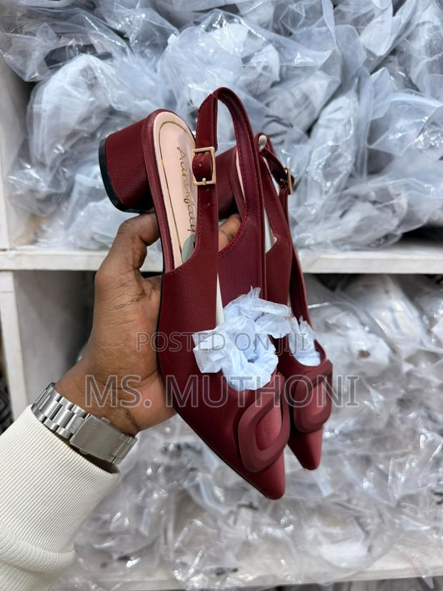 Quality Comfy Slingback Block Heels Size 37-42 - thumbnail 2