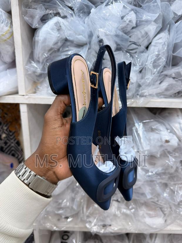 Quality Comfy Slingback Block Heels Size 37-42 - main view