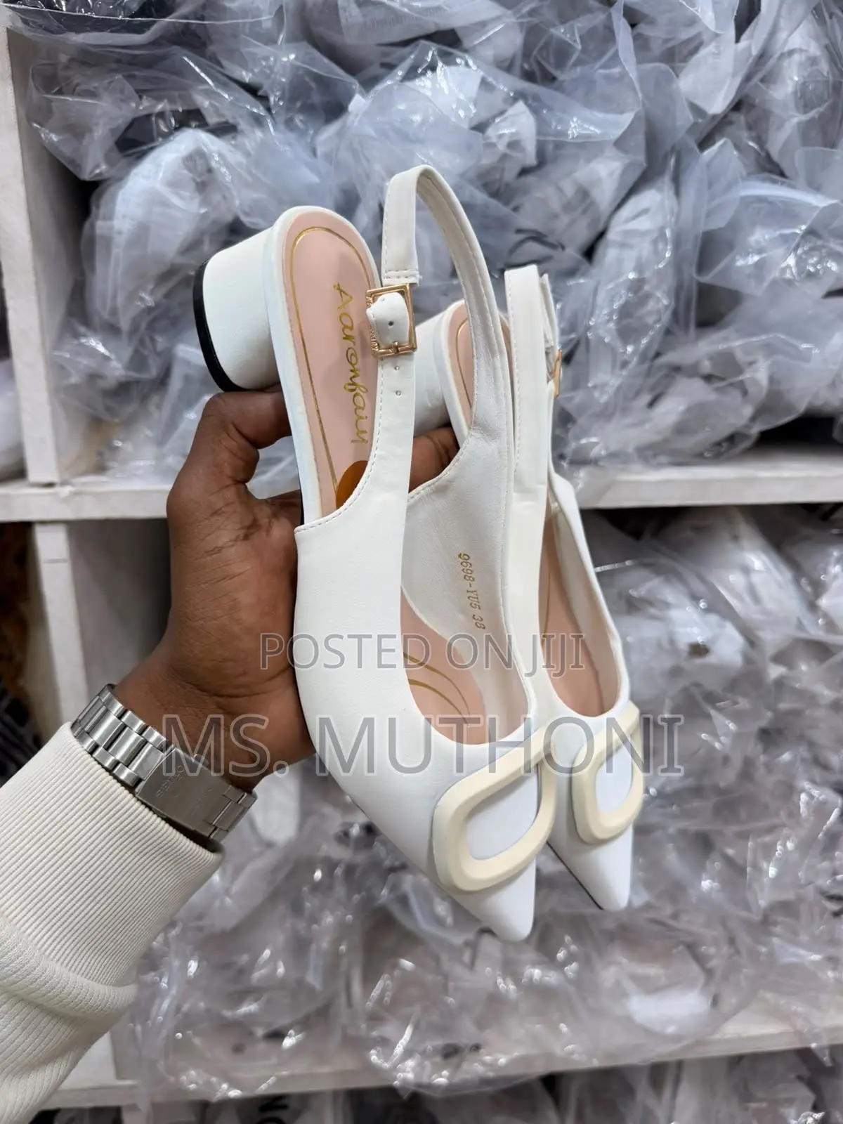 Quality Comfy Slingback Block Heels Size 37-42