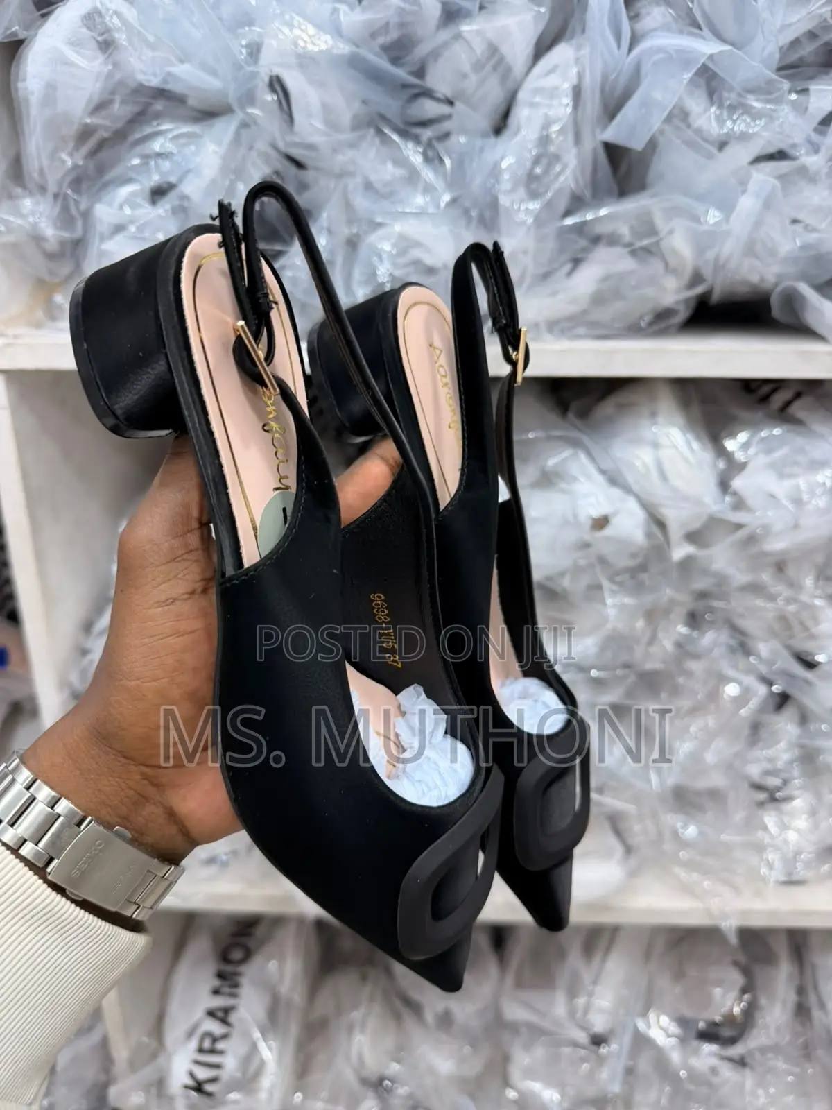 Quality Comfy Slingback Block Heels Size 37-42
