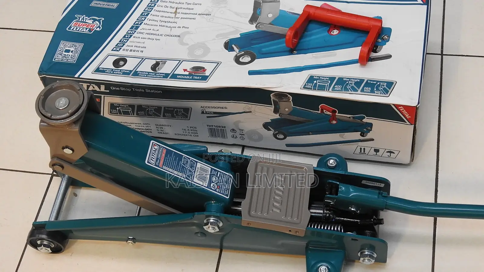 Total THT10832 Hydraulic Floor Jack 3 Ton Car Lift