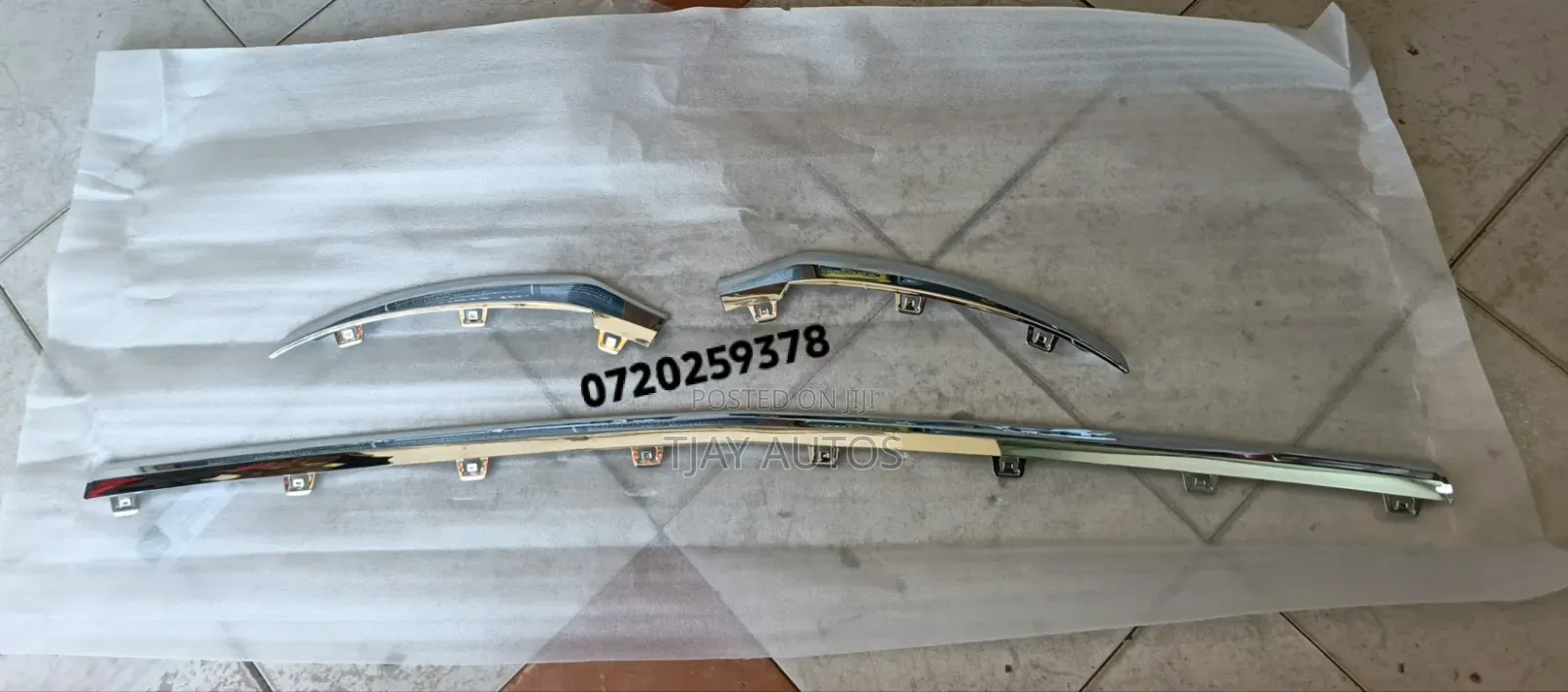 Mercedes Benz GLC 253 Front Bumper Lip Chrome Left Right and Center