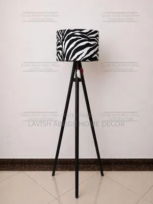 Zebra Animal Print Tripod Floor Lamp – Modern Standing Lam