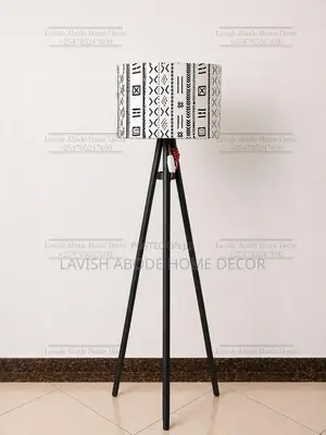 Ankara Tribal African Print Lampshade Tripod Floor Lamp