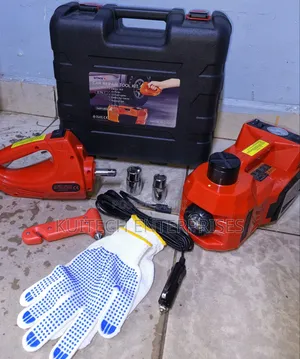 6in1 Car Repair Tool Kit/ Portable Electric Jack, Air Pump,Led Lighter