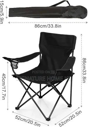 Camping Chair With Armrest and Cup Holder