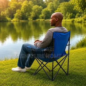 Camping Chair With Armrest and Cup Holder