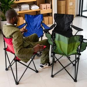Camping Chair With Armrest and Cup Holder