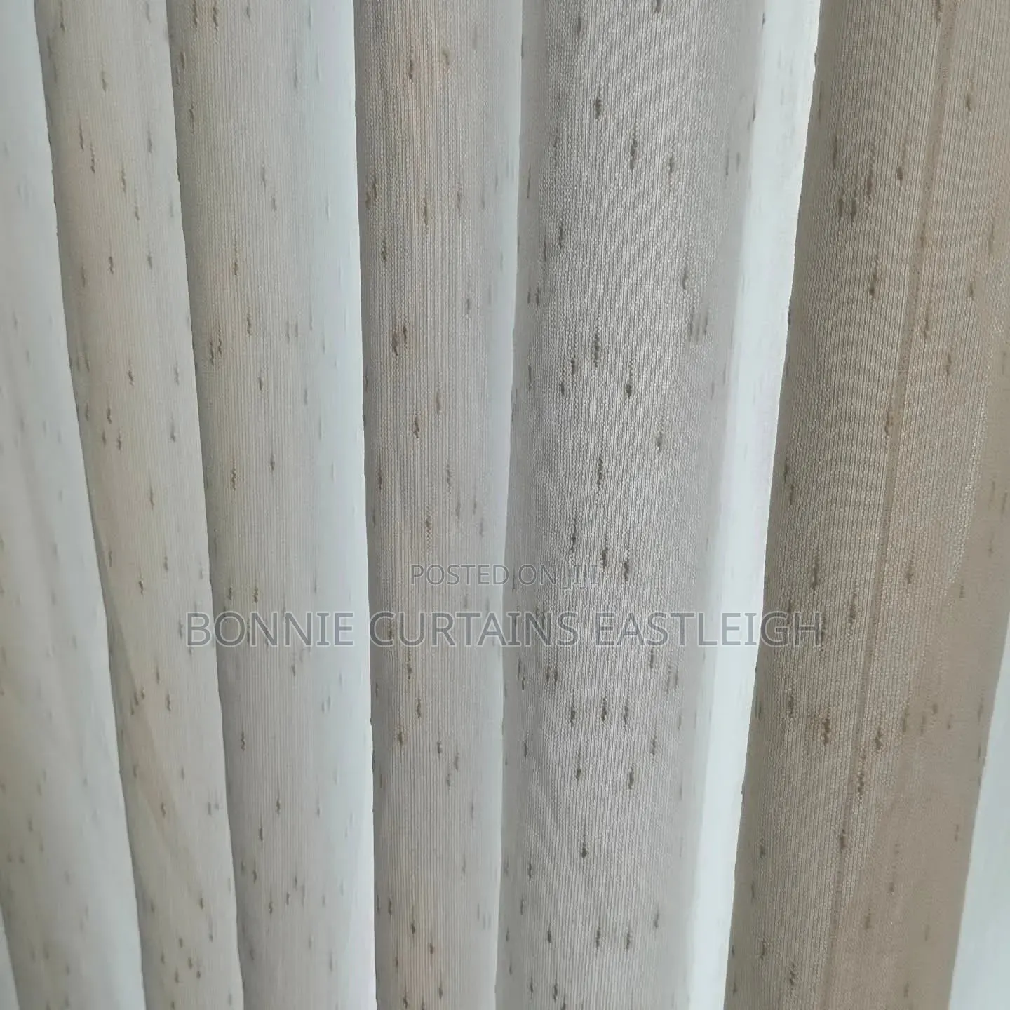 Gold Sheers and White for Sitting Room