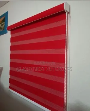 Make Your Interior More Functional With Red and Black Horizontal Blind