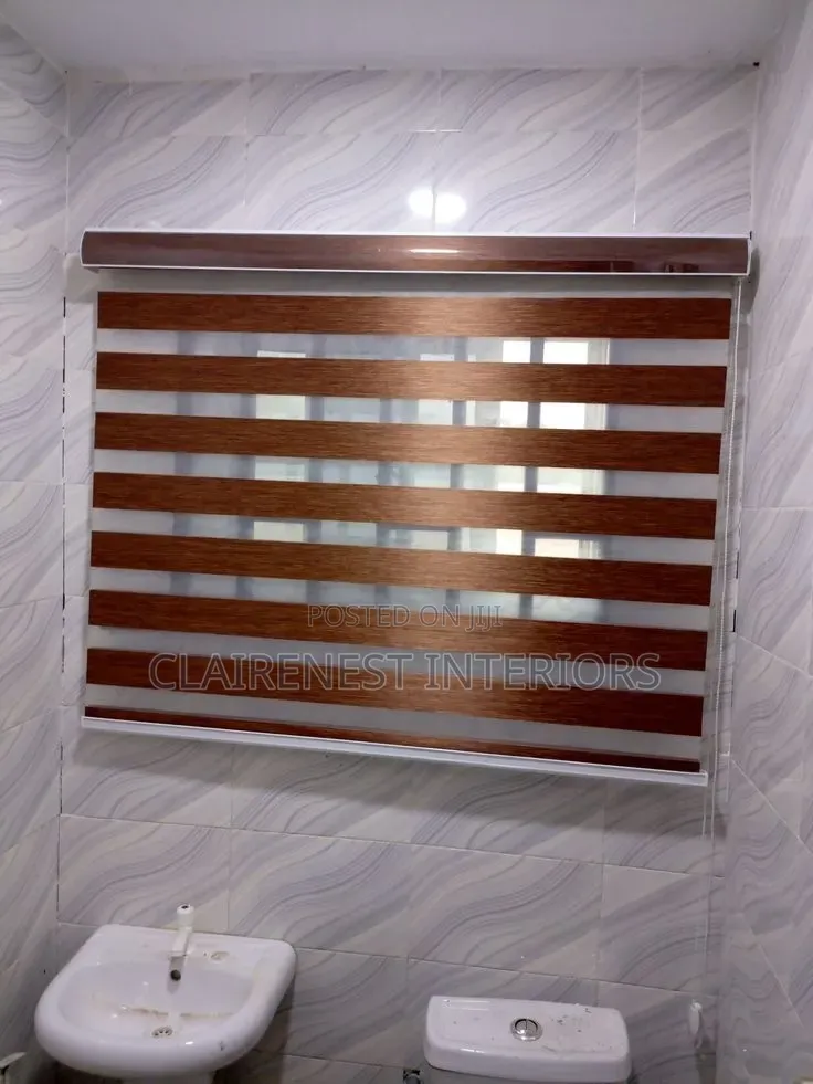Light Brown and Dark Brown, Good Masterpiece Horizontal Office Blinds