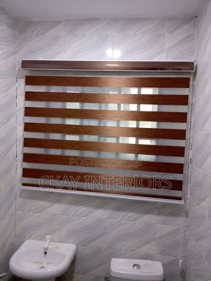 Light Brown and Dark Brown, Good Masterpiece Horizontal Office Blinds