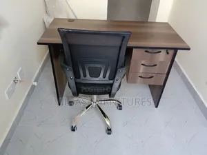 American Wallnat Luxury Study Desk With Mesh Office Chair
