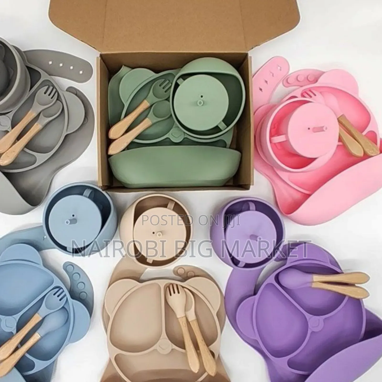 6 PCS Silicone Baby Feeding Cutlery Set