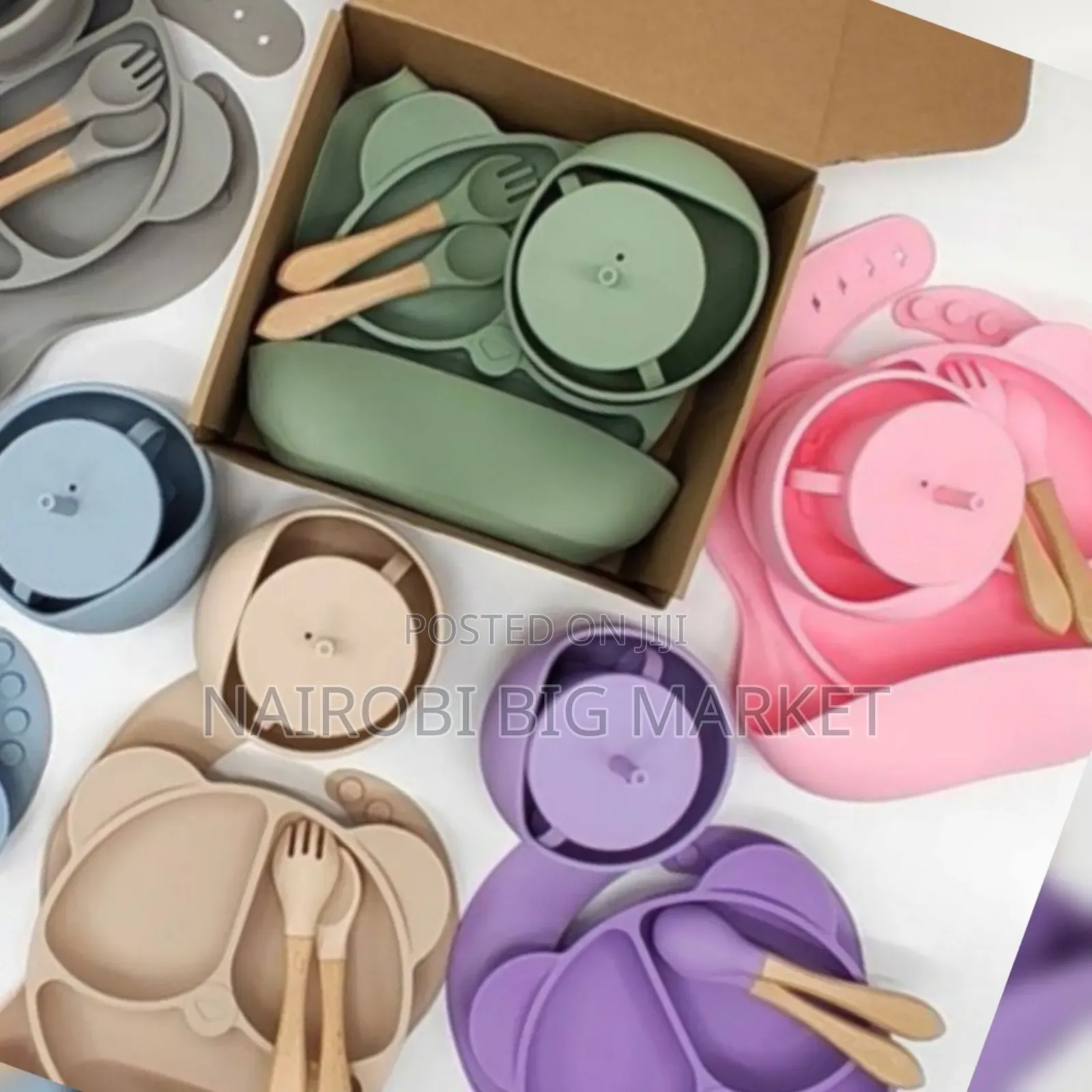 6 PCS Silicone Baby Feeding Cutlery Set
