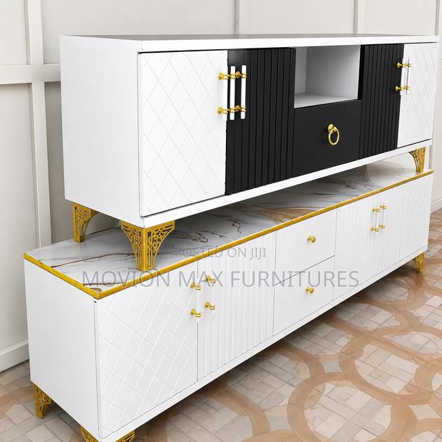 TV Stand TV Stands, White/Black TV Stands