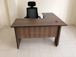 Big Curved L Shaped Desk and Chair