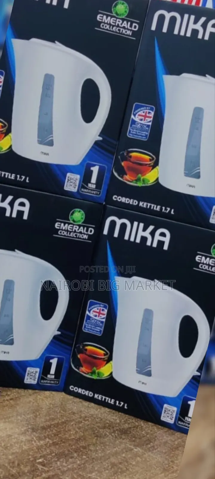 Mika Kettle 1.7l Cream White