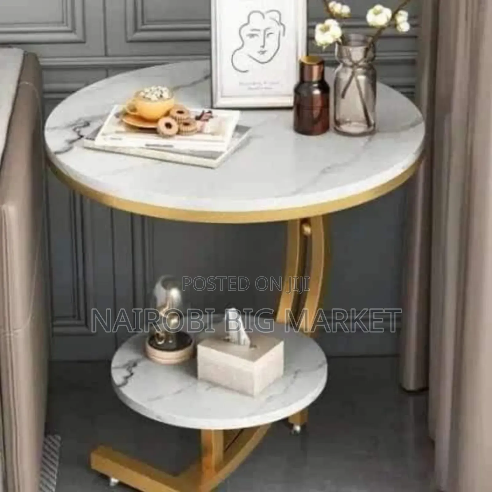 Console Bedside Cabinet Double Layer