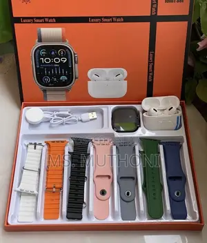 multi-Item Luxury Smartwatch Gift Set Ft Wireless Earbuds