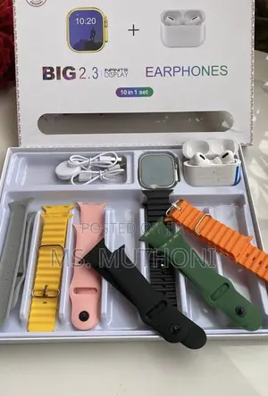  10-in-1 Smartwatch Earphones Combo Set!