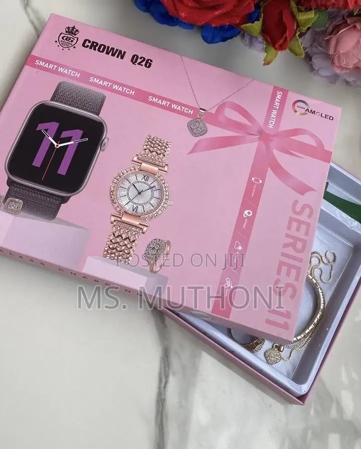 A58 Plus 6-in-1 / 7-in-1 Luxury Women's Smartwatch Gift Set