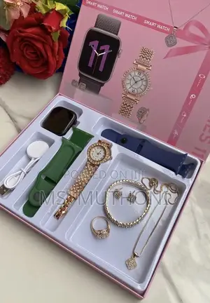 A58 Plus 6-in-1 / 7-in-1 Luxury Women's Smartwatch Gift Set