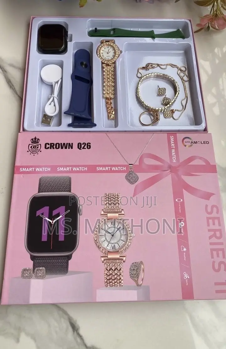 A58 Plus 6-in-1 / 7-in-1 Luxury Women's Smartwatch Gift Set