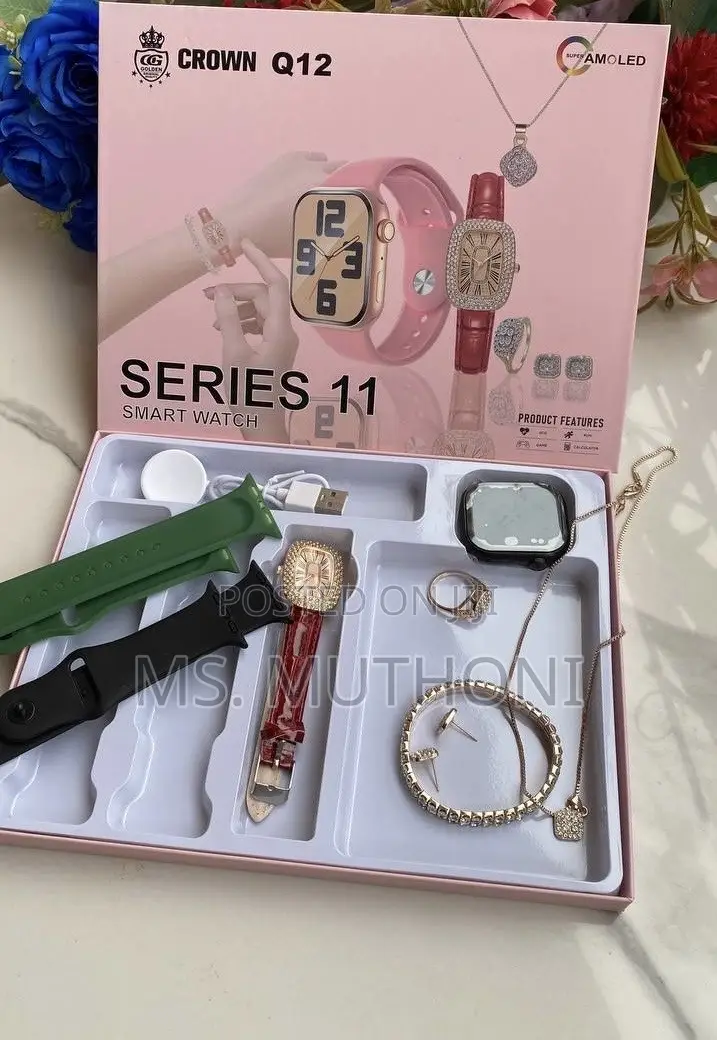  Crown Q12 Series 11 Women's Smart Watch Gift Set