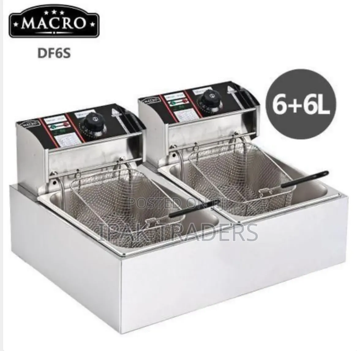 *Macro Double Deep Fryer(12ltrs