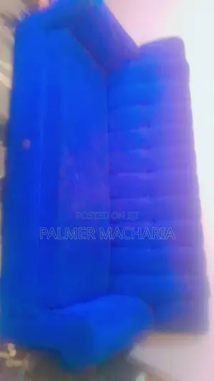 Blue Three Seater Sofa Set