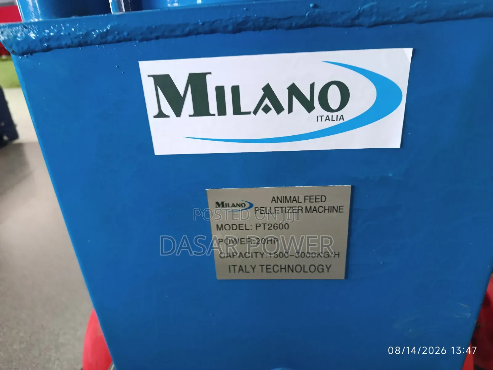 Milano Italia PT2600 Animal Feed Pelletizer Machine