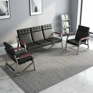 Office Sofa; 5-Seater Office Leather Lobby Sofa