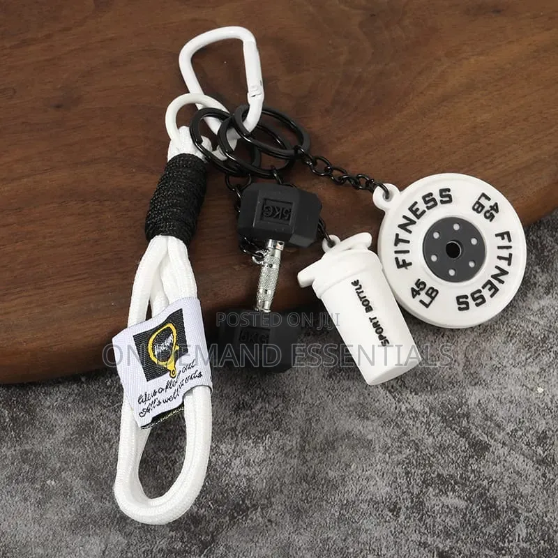 Unisex Mini Fitness Design Keychain Accessory