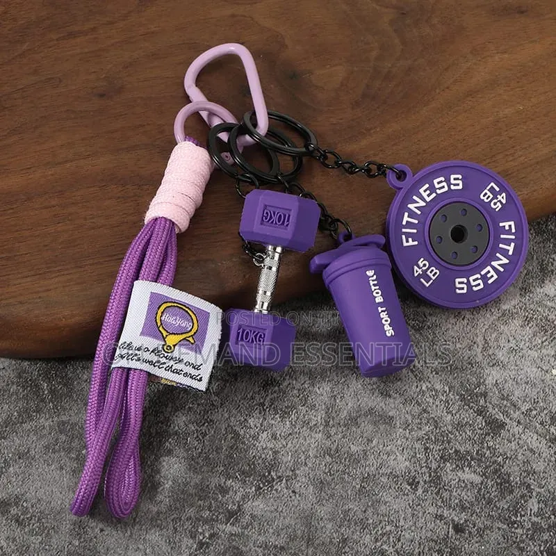 Unisex Mini Fitness Design Keychain Accessory