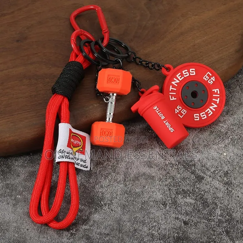 Unisex Mini Fitness Design Keychain Accessory