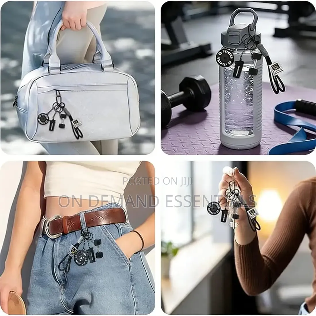 Unisex Mini Fitness Design Keychain Accessory