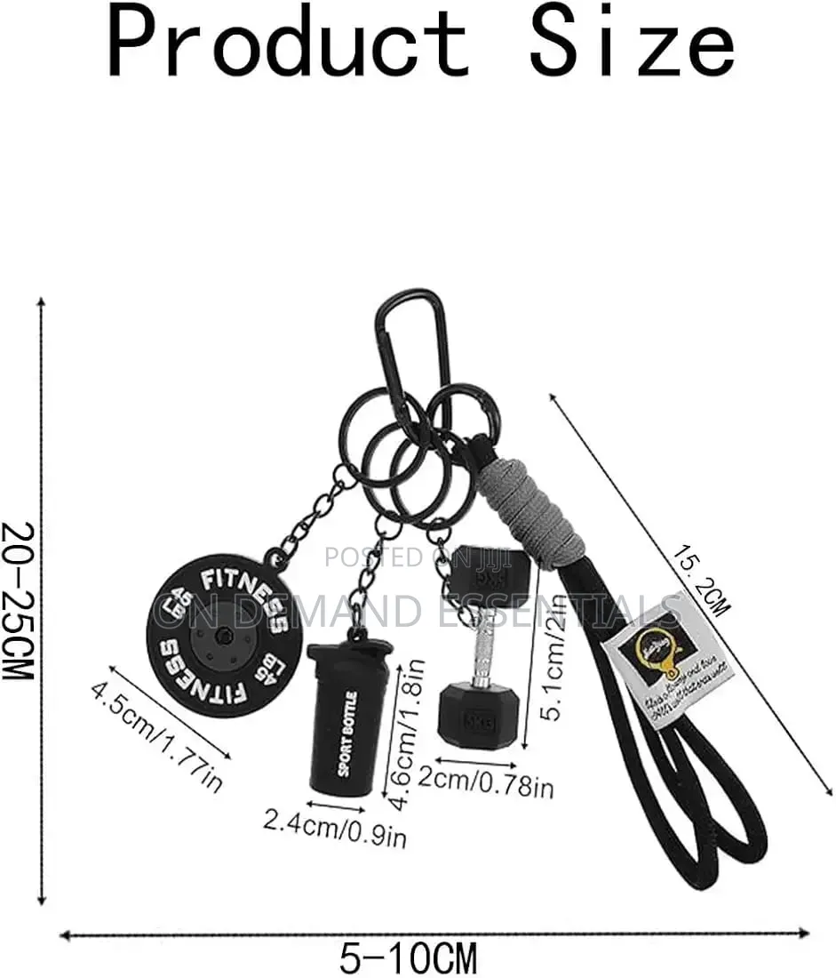 Unisex Mini Fitness Design Keychain Accessory